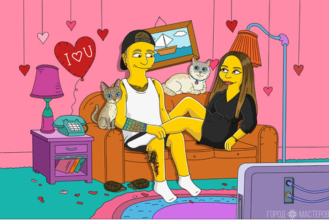 Уникальный портрет в стиле Симпсоны - 3