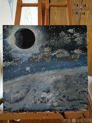 Картина акрилом Голубая планета - 2