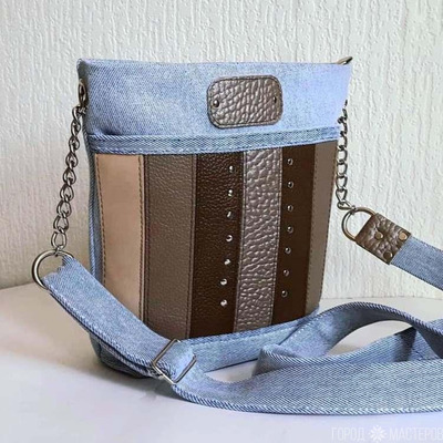 С натуральной кожей сумка crossbody