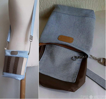 С натуральной кожей сумка crossbody - 2