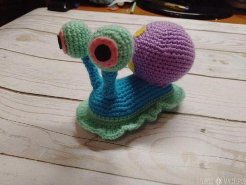 Вязаные игрушки Губка Боб,Мистер Краб,Перл,Сенди,планктон - 3