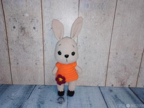 Вязаная зайка.Ручная работа - 5