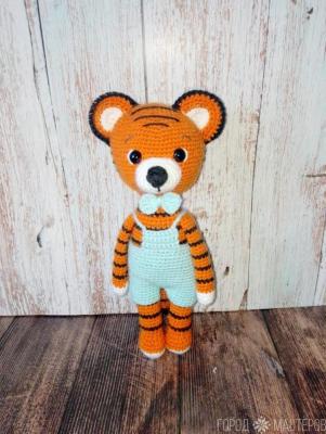 Вязаный крючком тигренок.26 см. Ручная работа - 4