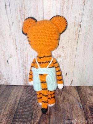 Вязаный крючком тигренок.26 см. Ручная работа - 5