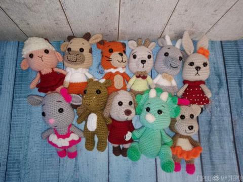 Коллекция из пяти вязаных малышей.Ручная работа. - 2