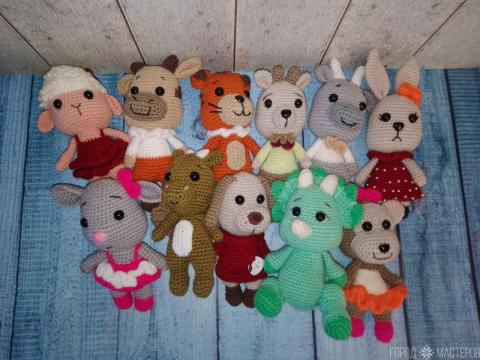 Коллекция из пяти вязаных малышей.Ручная работа. - 3