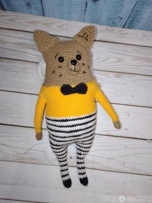 Вязаный мишка 31 см. Ручная работа - 2