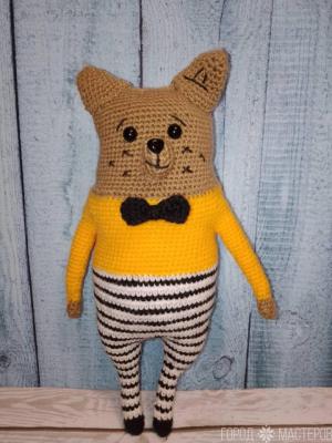 Вязаный мишка 31 см. Ручная работа - 4