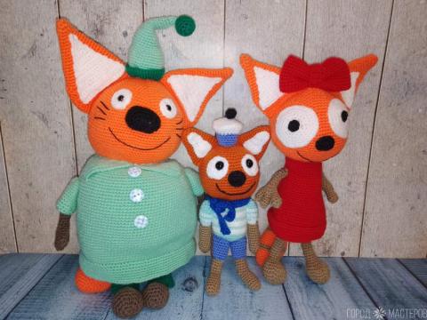 Вязаные Три кота. Карамелька,коржик,кампот - 2