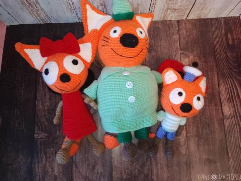 Вязаные Три кота. Карамелька,коржик,кампот - 3