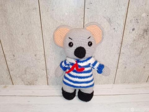 Вязаная игрушка коала - 4