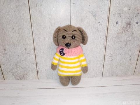 Вязаная собачка крючком. - 2