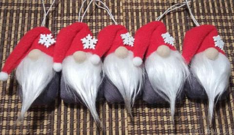 НАБОР гномиков-подвесок в скандинавском стиле - 5