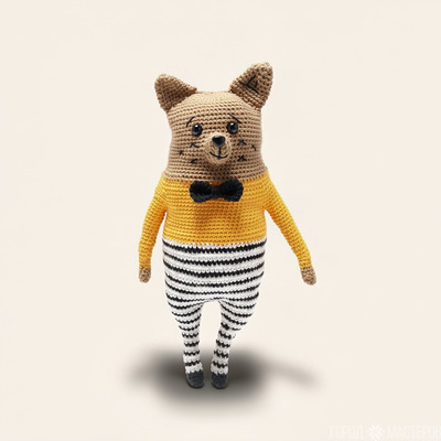 Вязаный мишка 31 см. Ручная работа - 3