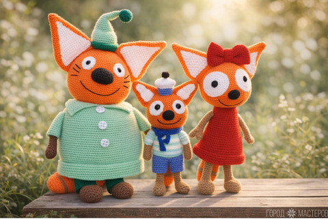 Вязаные Три кота. Карамелька,коржик,кампот - 4