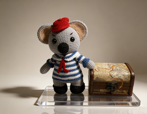 Вязаная игрушка коала