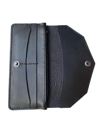 Кошелек черный из натуральной кожи - 3