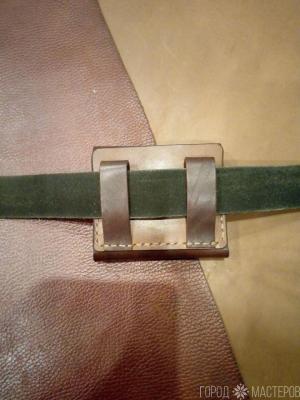 Кошелек на ремень из натуральной кожи - 2