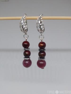 Серьги "Сияние граната" - 3