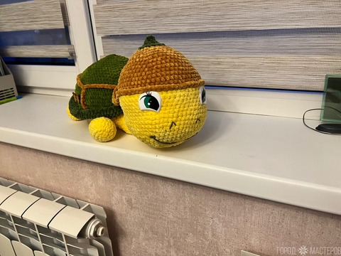 Черепаха из плюшевой пряжи - 3