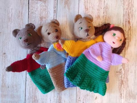 Вязаный кукольный театр "Три медведя" - 3