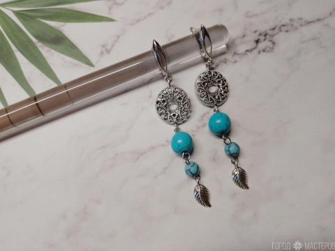 Серьги "Бирюза" - 2