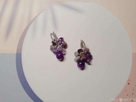 "Аметистовое очарование" серьги с натуральным аметистом - 2