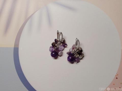 "Аметистовое очарование" серьги с натуральным аметистом - 4