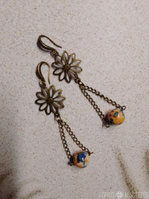 Серьги из натуральой тигровой яшмы - 2