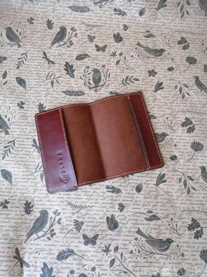 Обложка для паспорта, натуральная кожа, ручная работа - 3