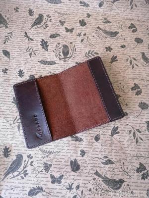 Обложка для паспорта, натуральная кожа, ручная работа - 4
