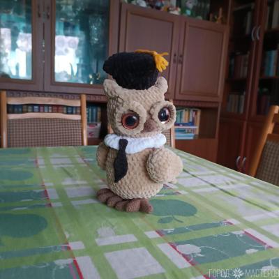 Сова из плюшевой пряжи - 2