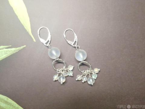 Серьги "Сверкающие сны" с австрийским хрусталём - 2