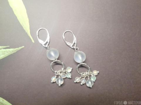 Серьги "Сверкающие сны" с австрийским хрусталём - 5