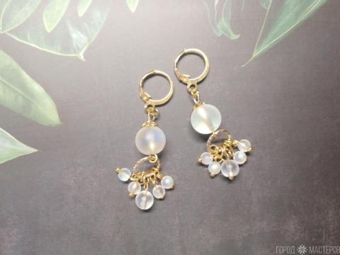 Серьги "Мелодия сердца" с австрийским хрусталём - 3