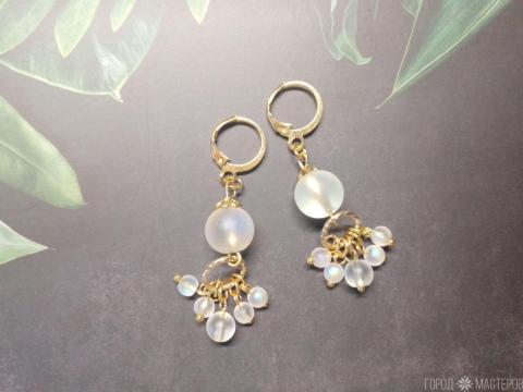 Серьги "Мелодия сердца" с австрийским хрусталём - 5