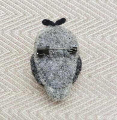 Брошь из войлока "Сова". - 2