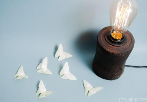 лофт светильник из бетона - 3