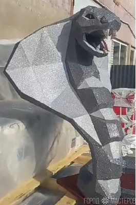 Полигональная фигура садовая "Кобра" - 4