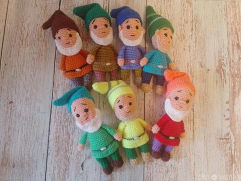 Вязаные игрушки ''Белоснежка и семь гномов'' - 5