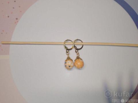 Серьги с камнями натуральными ручная работа - 2