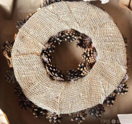 Новогодний рождественский венок ручной работы - 2