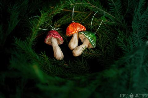 Елочные игрушки из ваты - 4