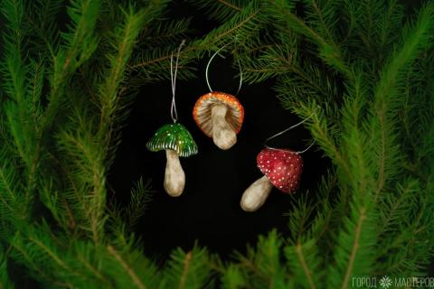 Елочные игрушки из ваты - 5