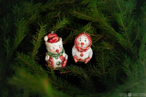 Елочные игрушки из ваты - 3