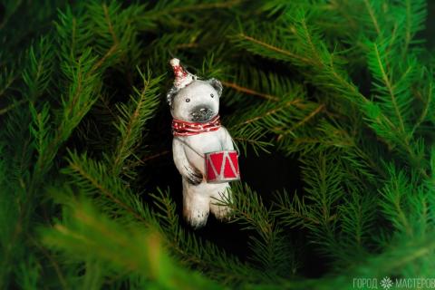 Елочная игрушка из ваты - 4