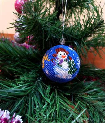 Шары новогодние из бисера - 3