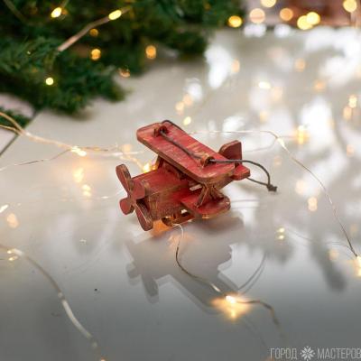 Объёмная деревянная елочная игрушка - 4