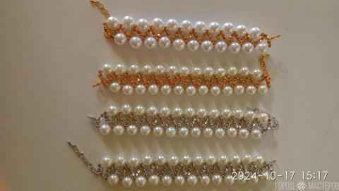 БРАСЛЕТЫ р-р разный (ручная работа) в "серебре" или "золоте" - 3