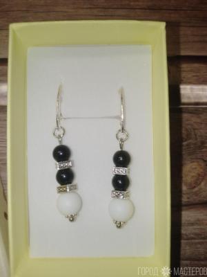 Серьги "Шахматная королева" - 3